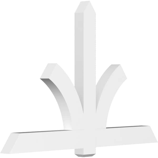 Ekena Millwork Redmond Architectural Grade PVC Gable Bracket, 72"W x 48"H x 4"D x 6"F, 16/12 Pitch GBP072X48X0406RED00 - main